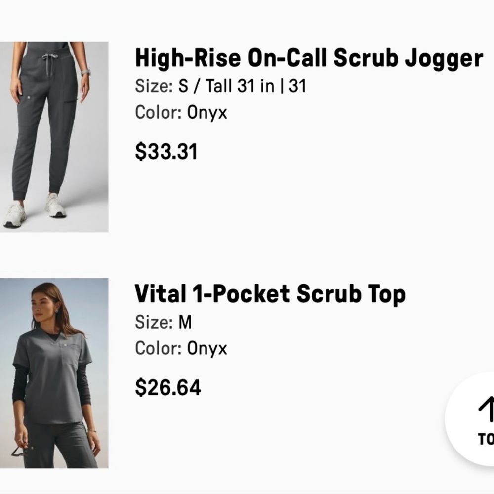 Onyx Scrub Jogger and Top Set